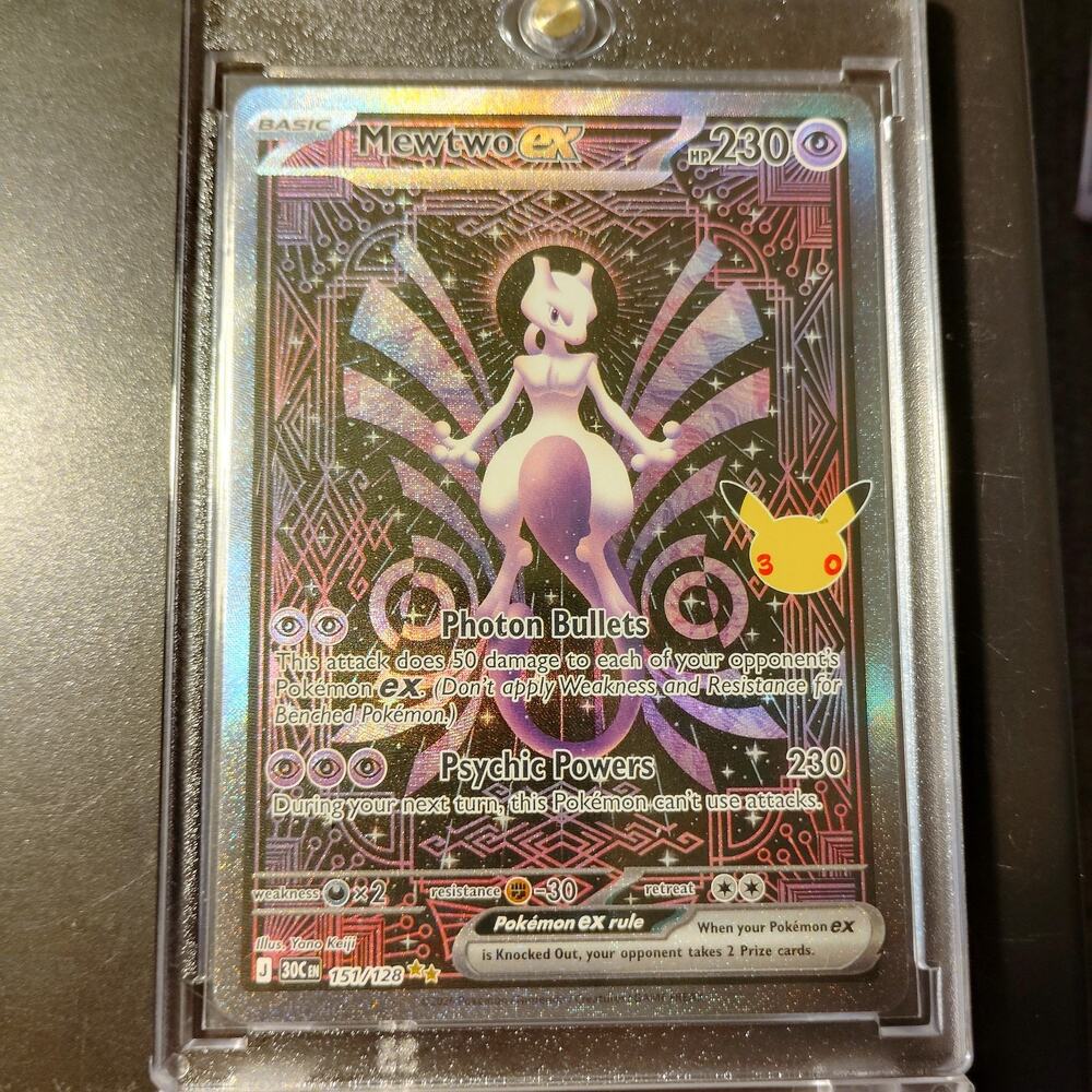 Pokemon TCG 30th Anniversary Celebration Mewtwo EX SIR 151/128 English